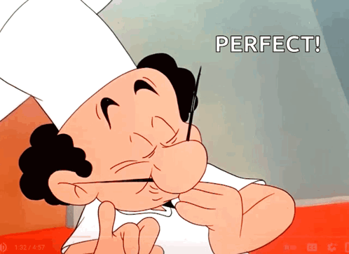 Chef with Perfect Above