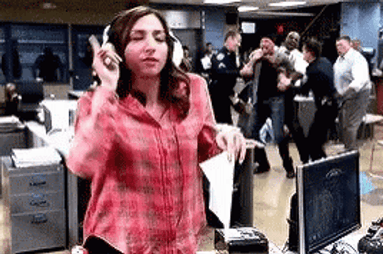 Chelsea Peretti Listening To Music GIF