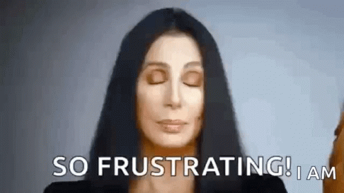 Cher Funny Face Eyes Closed So Frustrating I Am