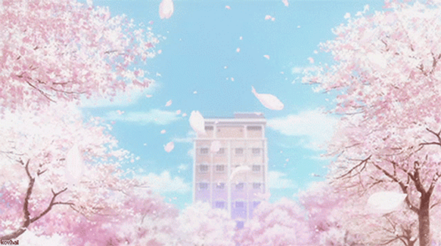anime gifs (Posts tagged cherry blossoms) | Anime scenery, Anime  backgrounds wallpapers, Aesthetic anime