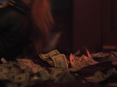 Cheryl And Toni Of Riverdale Lying In Money GIF