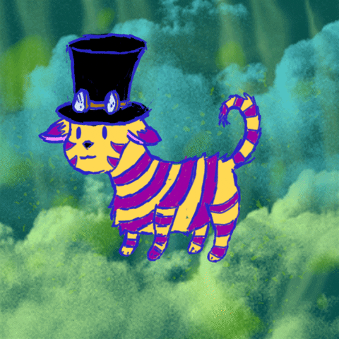 Cheshire Cat Cute Cartoon Disappear GIF