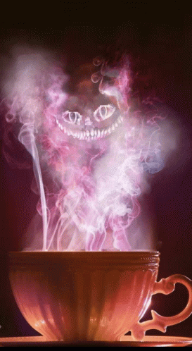 Cheshire Cat Face On Steam GIF