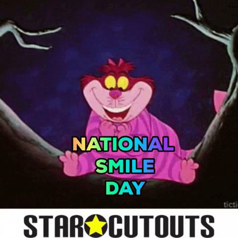 Cheshire Cat National Smile Day GIF