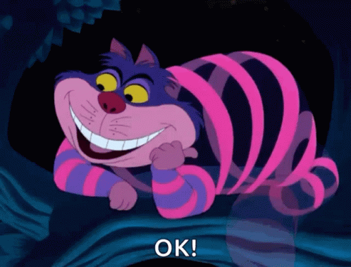 Cheshire Cat Ok Okay GIF