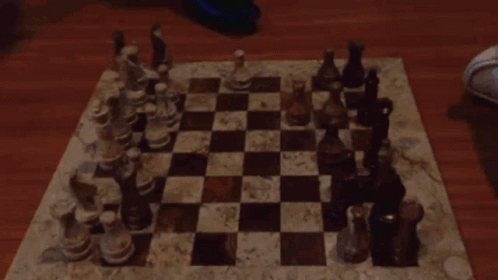 Chess Board With Smoke