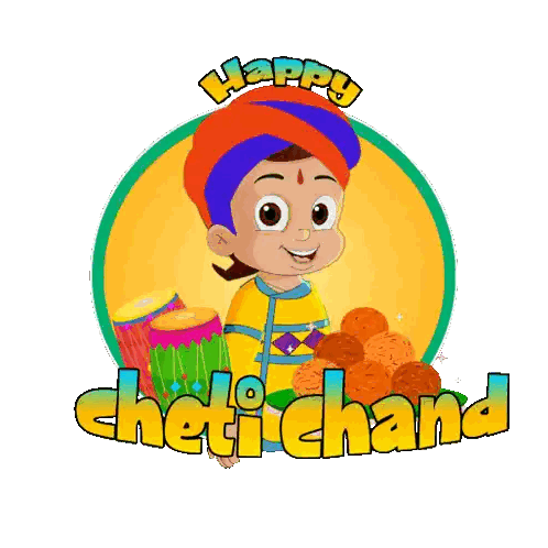 Cheti Chand Greeting Card With Cartoon Boy