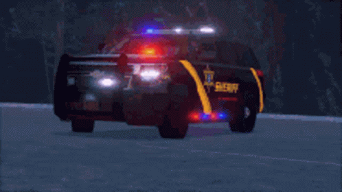 Chevrolet Black Police Car Sheriff GIF