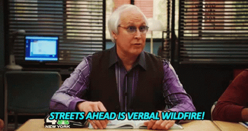 Chevy Chase Street Is Verbal Wildfire GIF