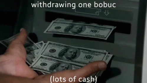 Chevy Chase Withdrawing Big Money GIF