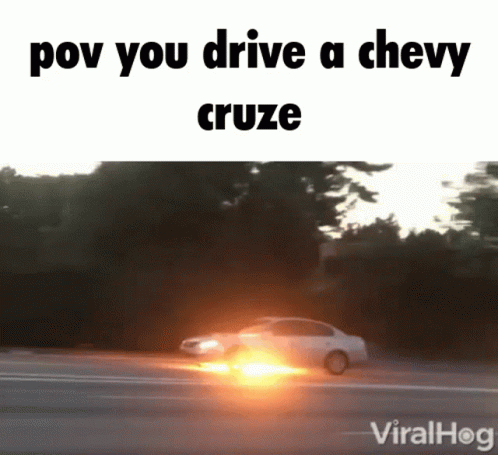 Chevy Cruze Driving Down Road GIF
