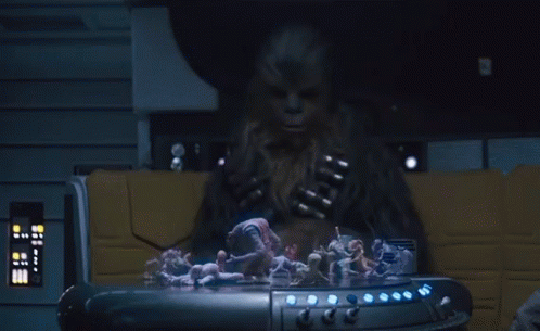 Chewbacca Smacking The Hologram GIF