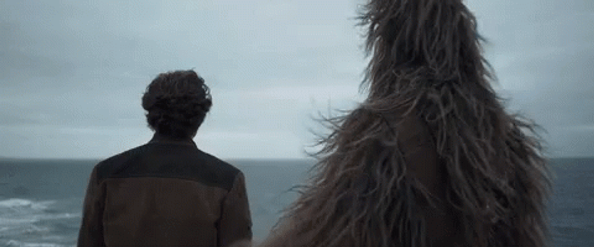 Chewbacca Patting His Back GIF