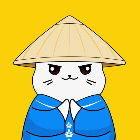 Chibi Cat Sinister Gaze Clapping GIF