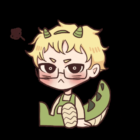 Chibi Grumpy Little Devil Boy GIF