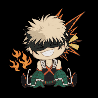 Chibi Katsuki Bakugo Wicked Laugh GIF