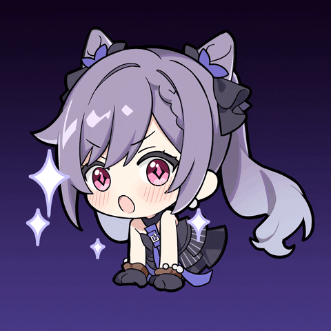 Chibi Keqing Shaking Genshin Impact GIF