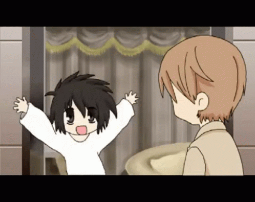 Chibi L Death Note Tantrums GIF