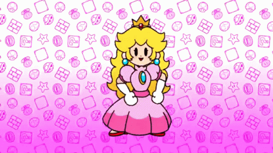Chibi Princess Peach GIF