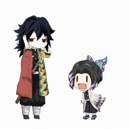 Chibi Shinobu Kocho With Giyu Tomioka GIF