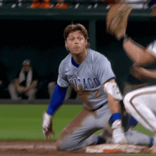 Chicago Baseball Player Kneeling