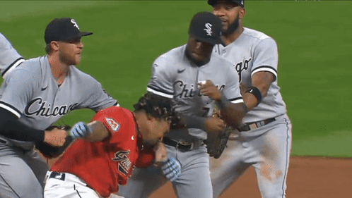 Chicago Baseball Players Fighting