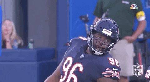 Chicago Bear Elijah Hicks Down Celebrating GIF