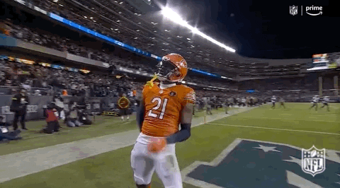Chicago Bear Player Donta Foreman Hands Down Waist GIF
