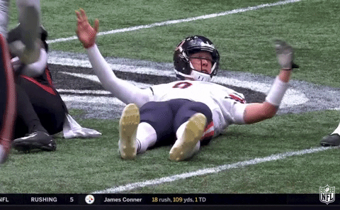 Chicago Bear Player Lying Down At Field GIF