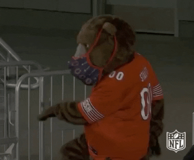 Chicago Bears Dancing Big Bear Mascot GIF