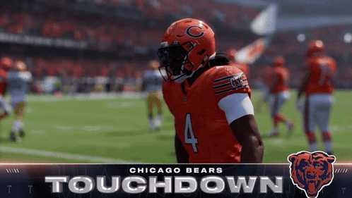 Chicago Bears Football Player In Red Jersey GIF
