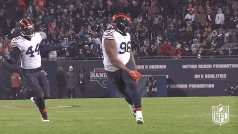 Chicago Bears Running In The Field GIF