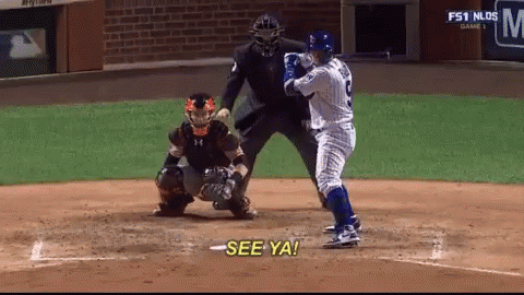 Chicago Cubs Baseball Serve See Yah GIF