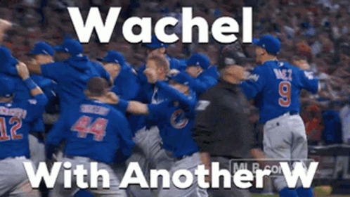 Chicago Cubs Celebrating Win