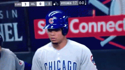 Chicago Cubs Player With Connect Sign GIF