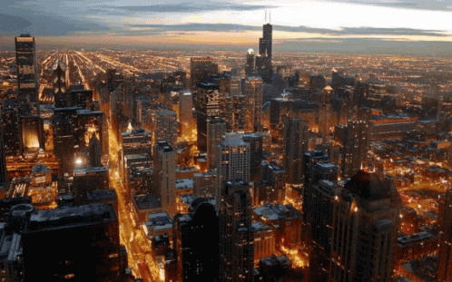 Chicago Night Lights GIF