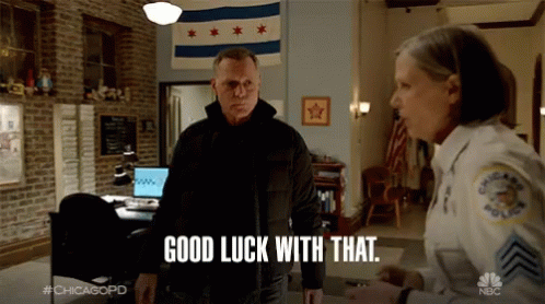 Chicago Police Officer Saying Good Luck