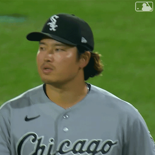 Chicago White Sox Player Standing With Eyes Closed