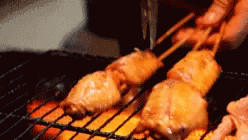 Chicken Barbecue Hot Grill Cooking GIF