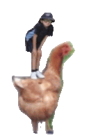 Chicken Jockey Lawry Sticker GIF