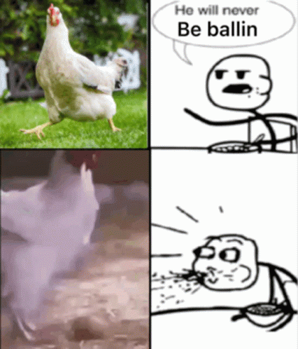 Chicken Kicking Egg Ballin Meme GIF