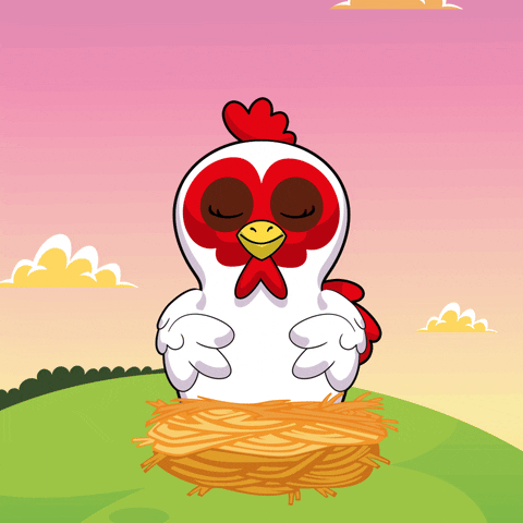 Chicken Lay Egg Dog Diamond GIF