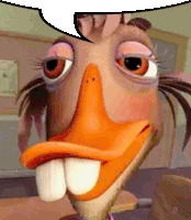 Chicken Litte Abby Speech Bubble Sticker GIF