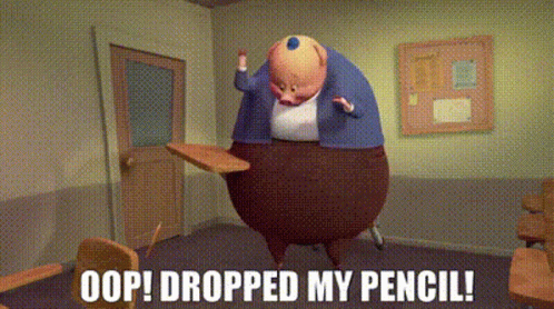 Chicken Little Movie Runt Pencil GIF