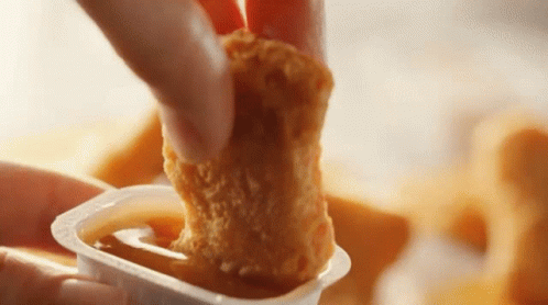 Chicken Nugget And Delicious Sauce GIF