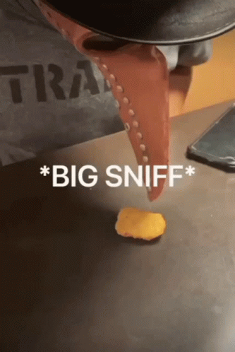 Chicken Nugget Big Sniff GIF