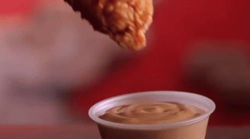 Chicken Nugget Dipped in Sauce