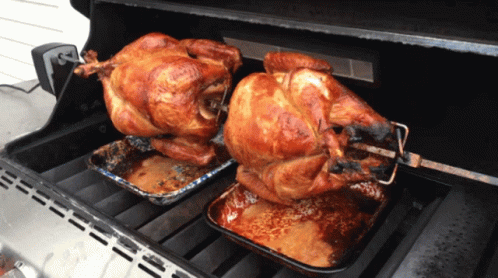 Chicken Rotisserie Golden Brown Roasted Chicken GIF