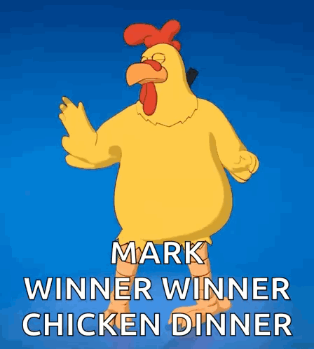 Chicken Saying Winner Winner Chicken Dinner GIF