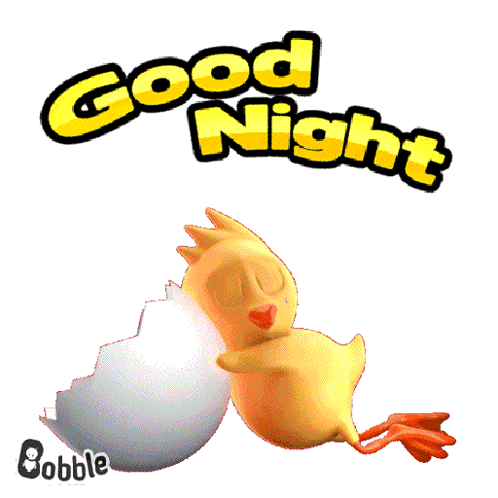 Chicken Sleeping in Egg Saying Good Night